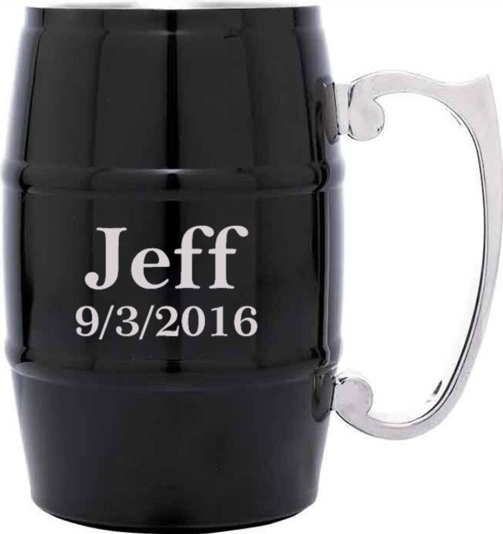 Unique Personalized Stainless Steel Personalized Beer Mug | Groomsmen and Best Man Gift Customized Bar Gifts for Men by Groovy Guy