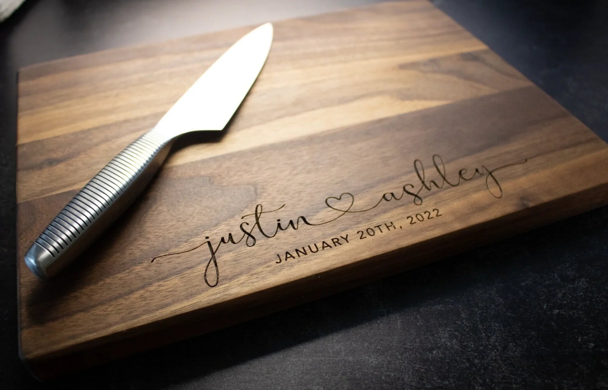 Couple's Cutting Board Groovy Groomsmen Gifts - Main Image