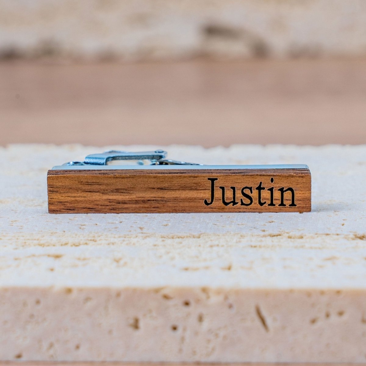 cufflinks Engraved Timber Ties Cufflinks &amp; Tie Bar Set by Groovy Groomsmen Gifts