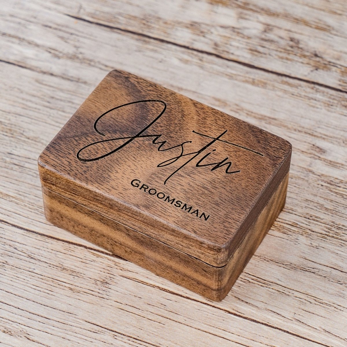 cufflinks Engraved Timber Ties Cufflinks & Tie Bar Set by Groovy Groomsmen Gifts