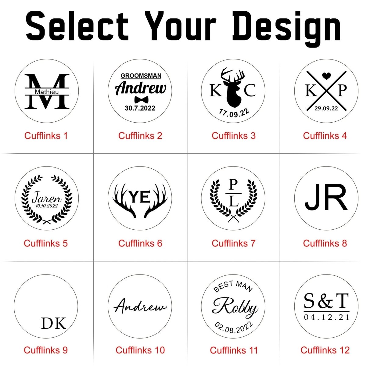 cufflinks Engraved Timber Ties Cufflinks &amp; Tie Bar Set by Groovy Groomsmen Gifts