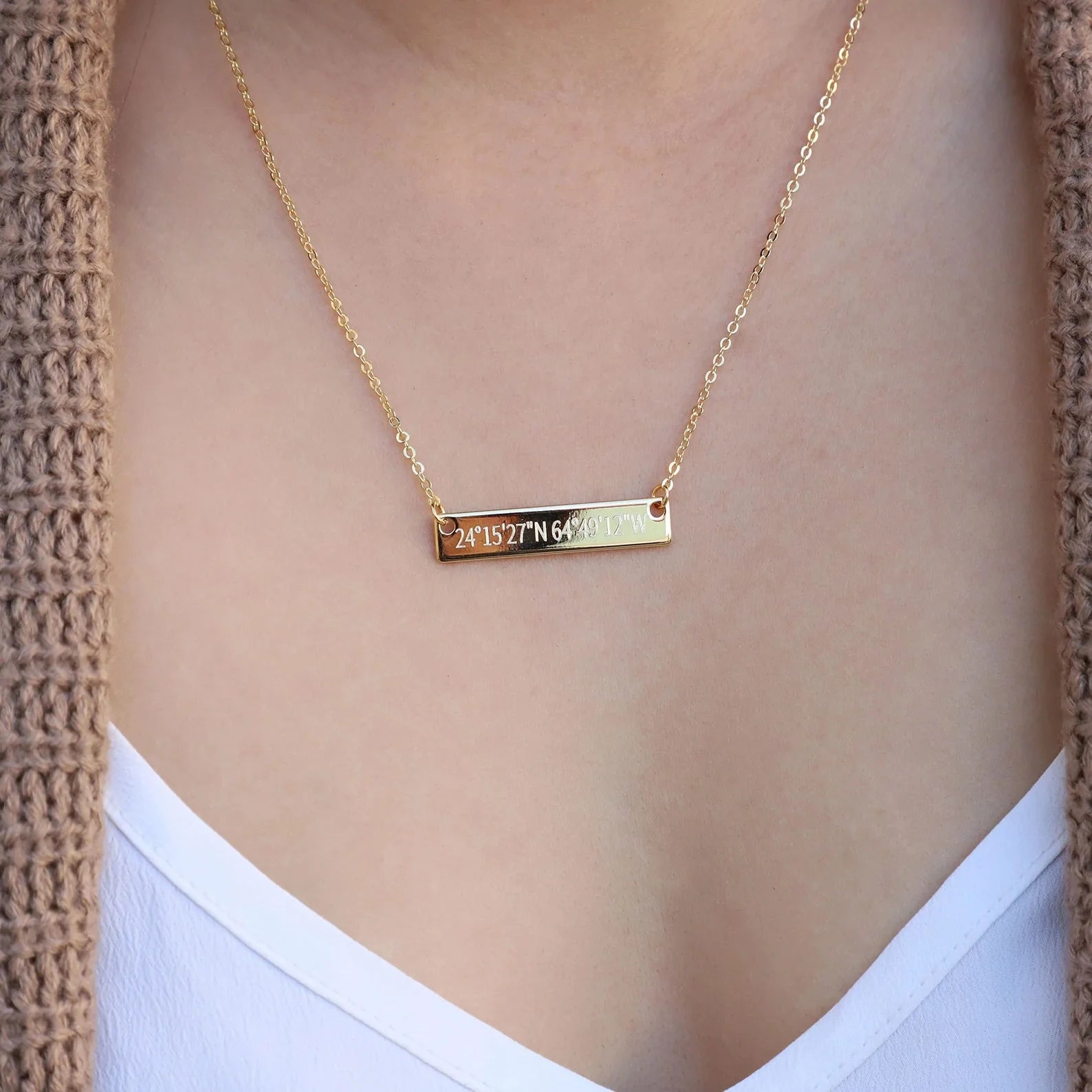 Custom Bar Necklace by Groovy Groomsmen Gifts