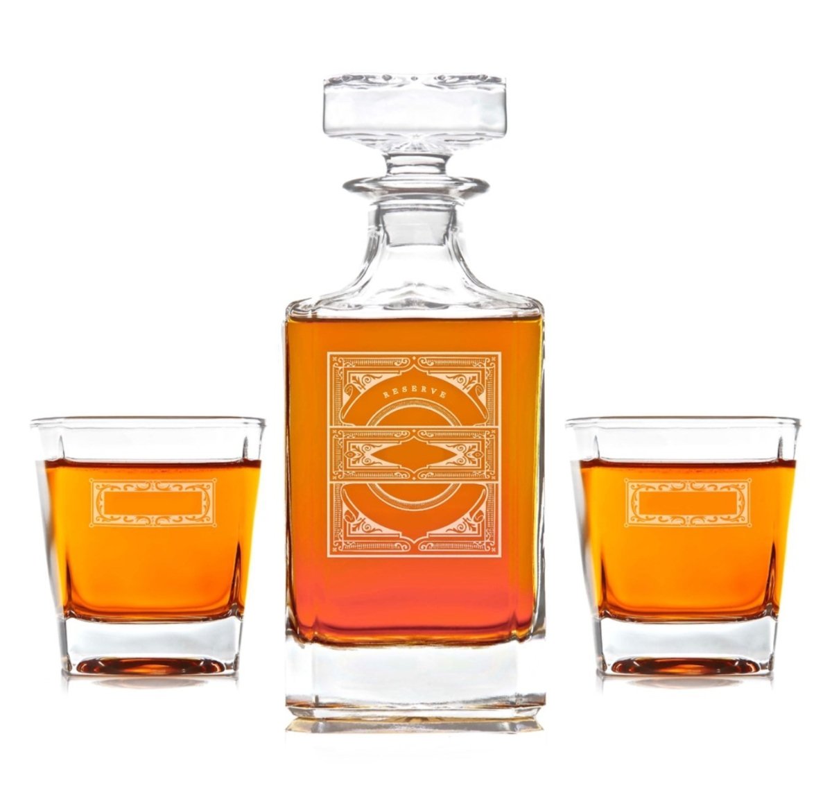 Decanter Custom Groomsmen Whiskey Decanter Set by Groovy Groomsmen Gifts