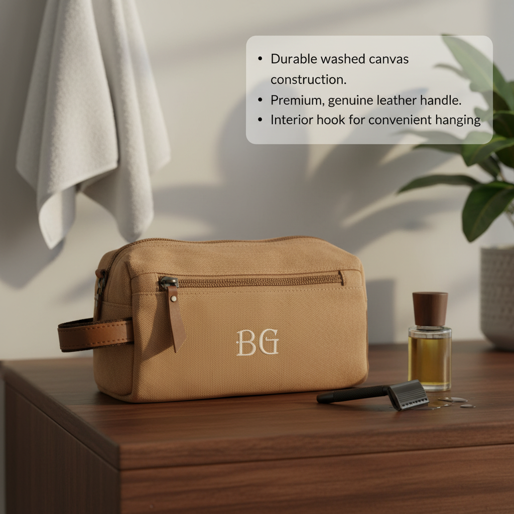 Personalized Gentleman's Toiletry Bag for Groomsmen