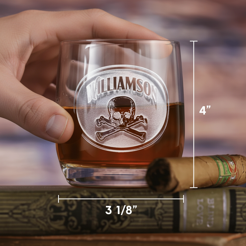 Skull And Bones Whiskey Glass