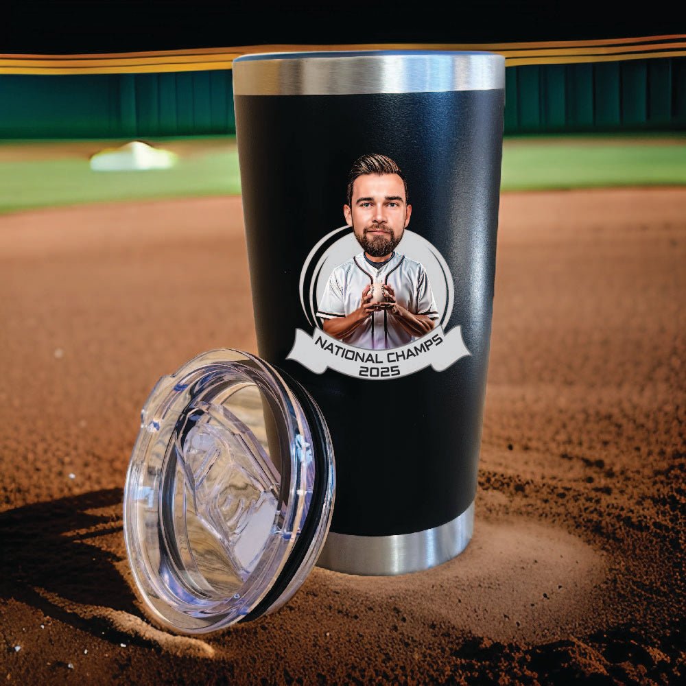 Unique Personalized Baseball Coach’s Game Day Tumbler Customized Gifts for Men by Groovy Guy