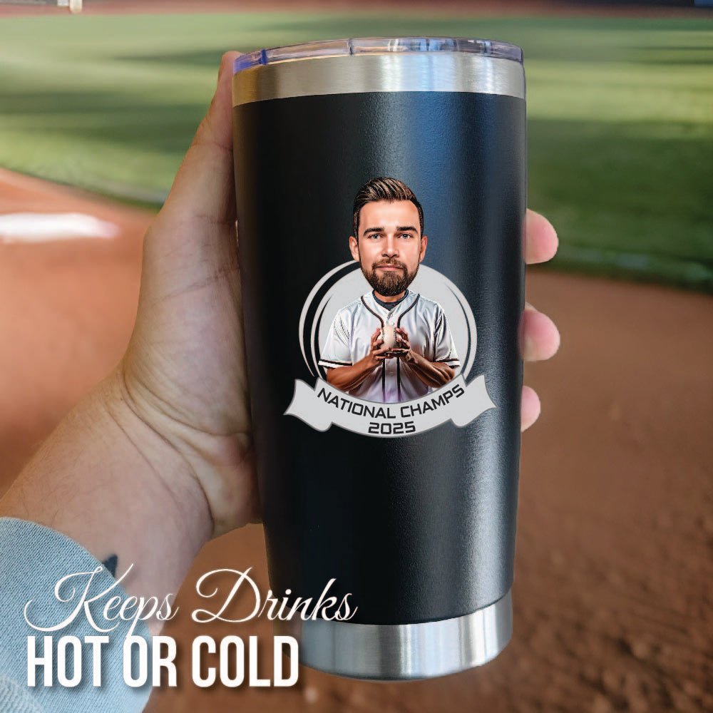 Unique Personalized Baseball Coach’s Game Day Tumbler Customized Gifts for Men by Groovy Guy