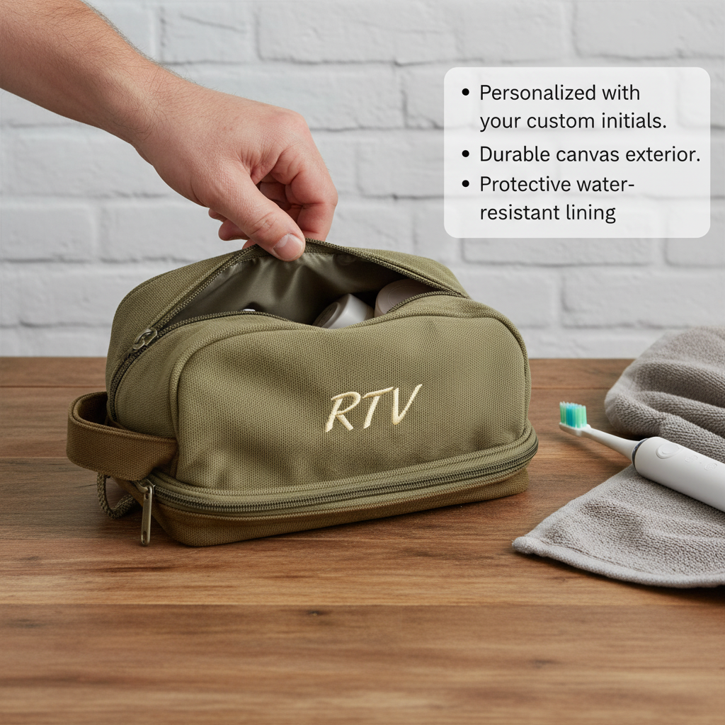 Personalized Traveler&#39;s Toiletry Bag