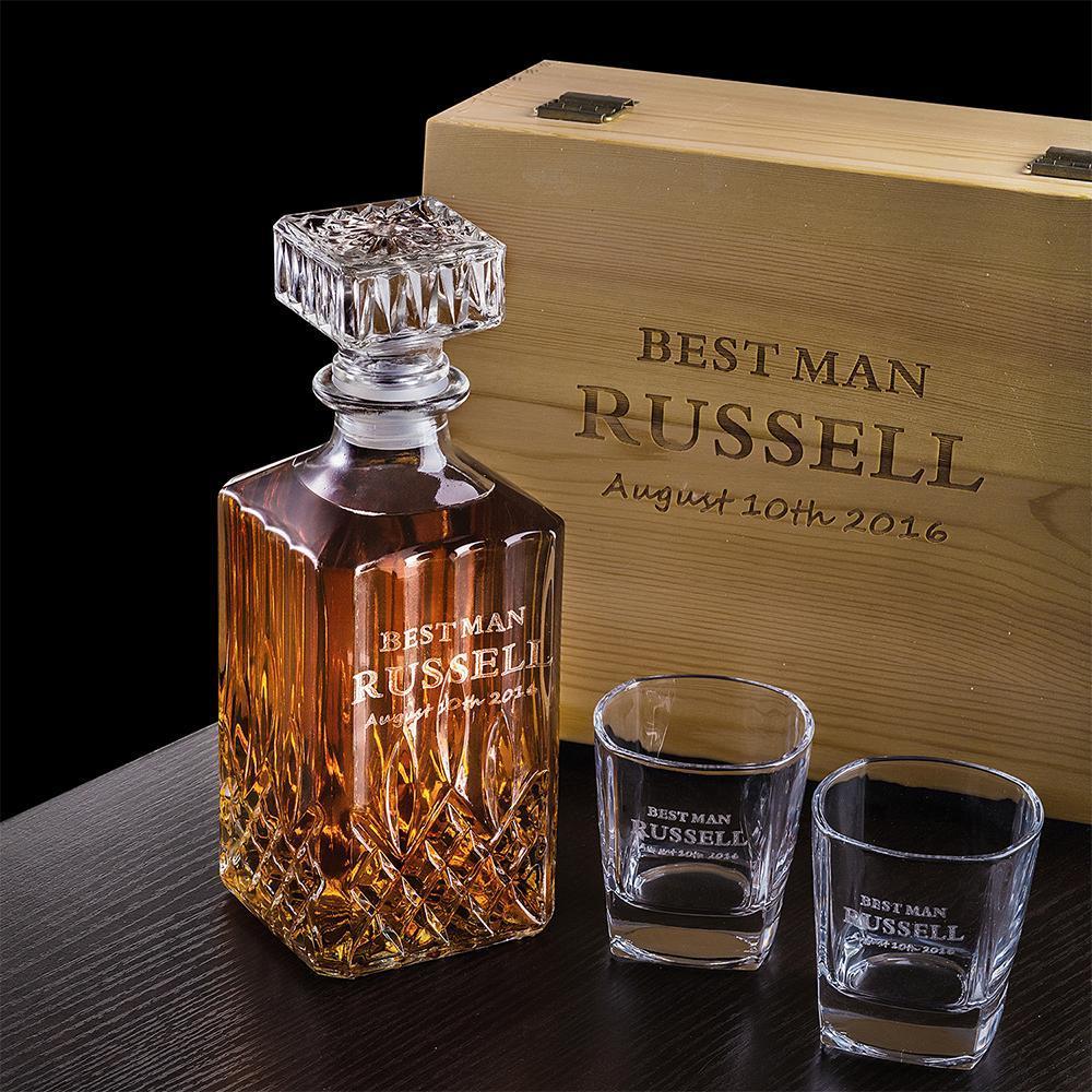 Drinkware Big Man&#39;s Decanter Set by Groovy Groomsmen Gifts
