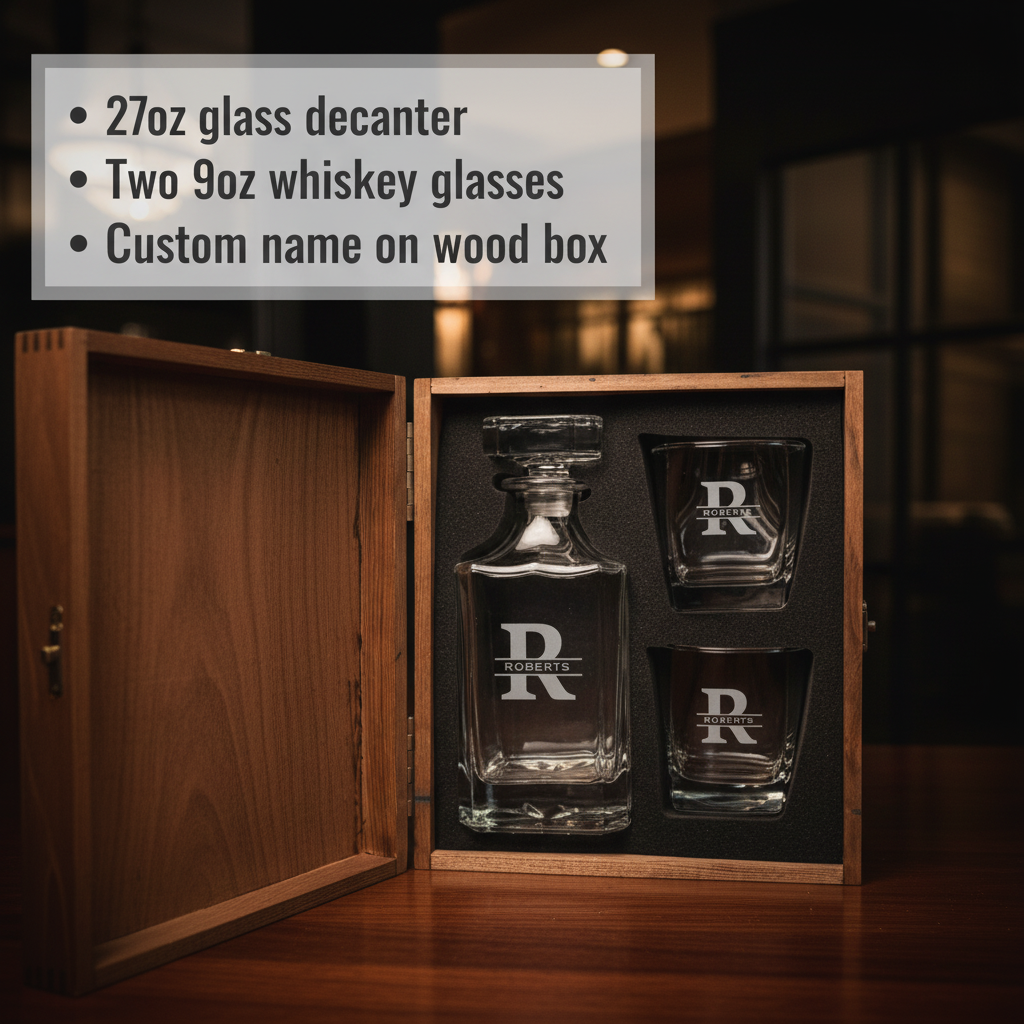 Personalized Decanter Gift Box Set