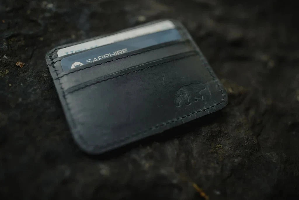 Unique Personalized Top Grain Leather Minimalist Wallet Customized Wallet Gifts for Men by Groovy Guy