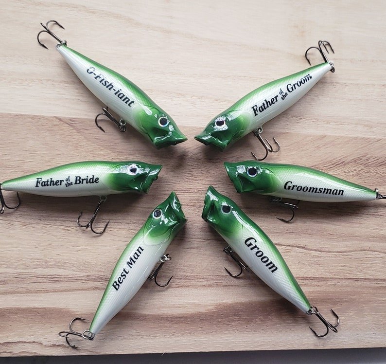 custom fishing lure wirh hook and birthstone Angling Party