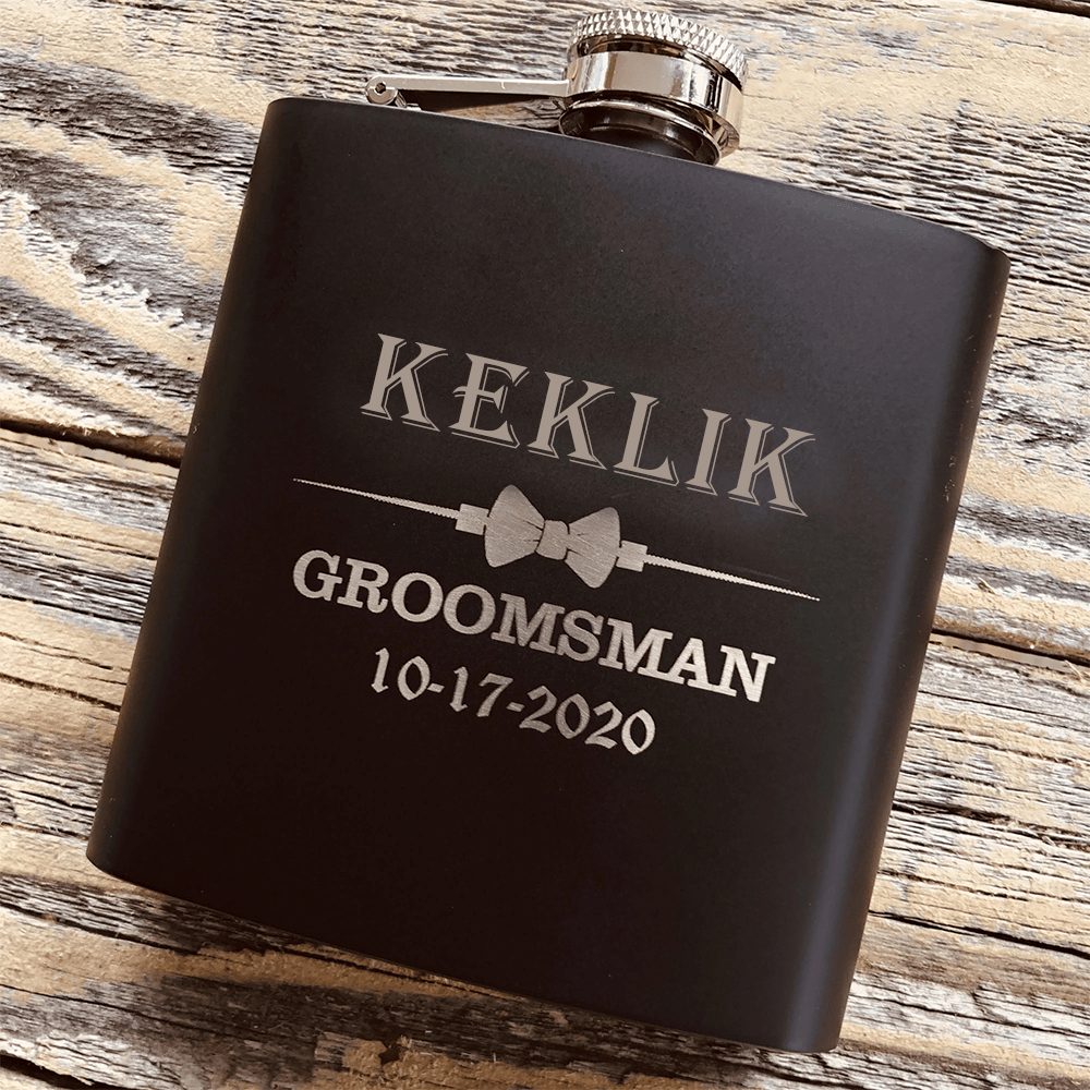 Unique Personalized Custom Flasks for Groomsmen Customized Groomsmen Gifts Gifts for Men by Groovy Guy