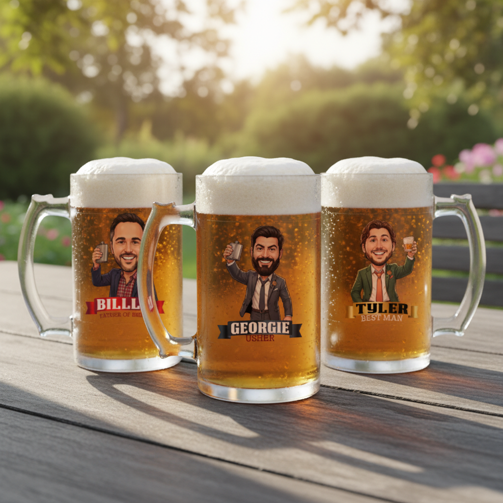 Groomsmen Frosted Beer Mug