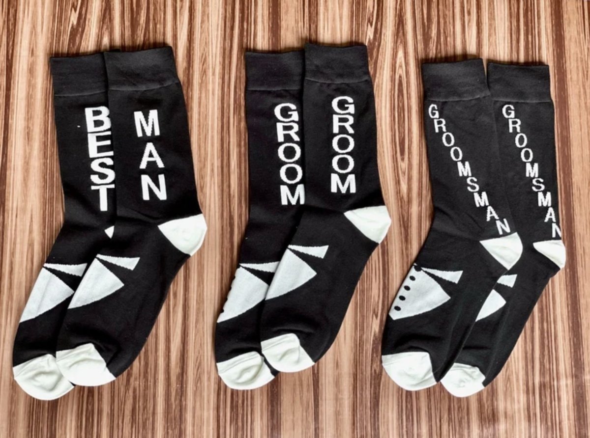 Gift Sets Groomsman Socks &amp; Koozie Set by Groovy Groomsmen Gifts