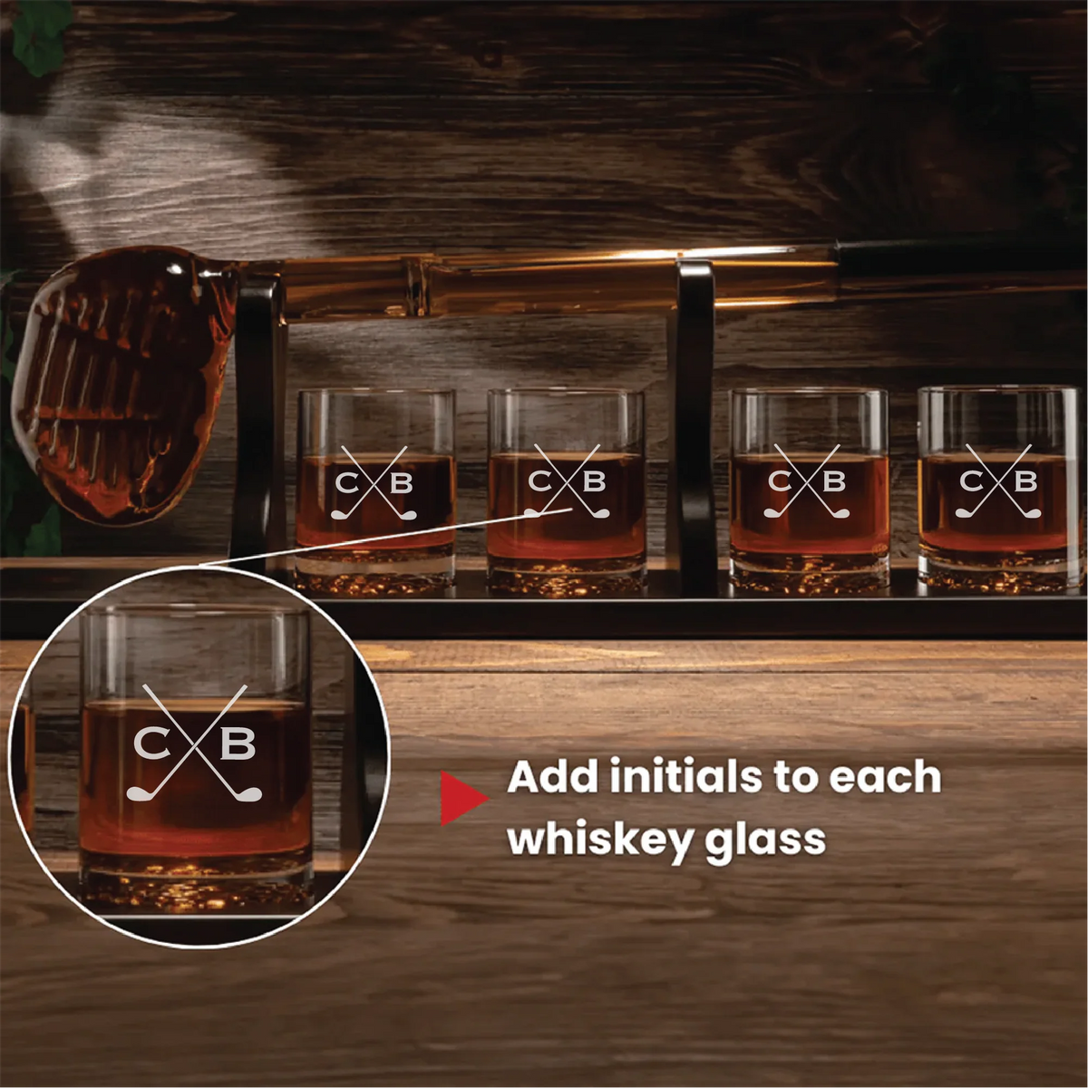 Custom Golf Club Whiskey Decanter