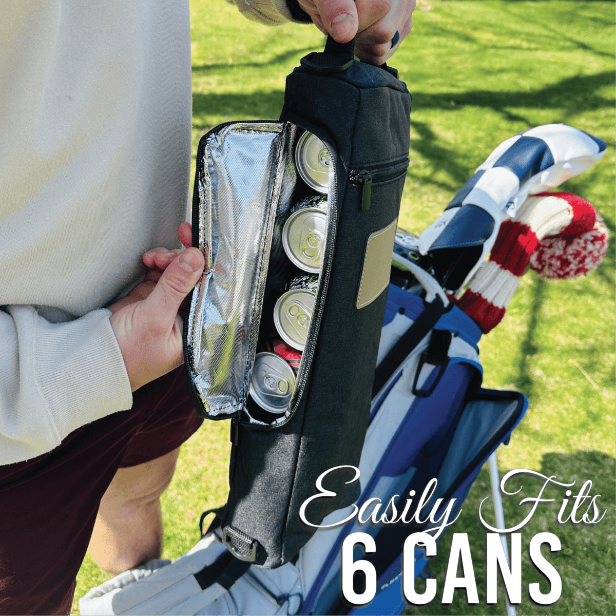 Golf &amp; Beer Is Why I&#39;m Here Cooler by Groovy Groomsmen Gifts