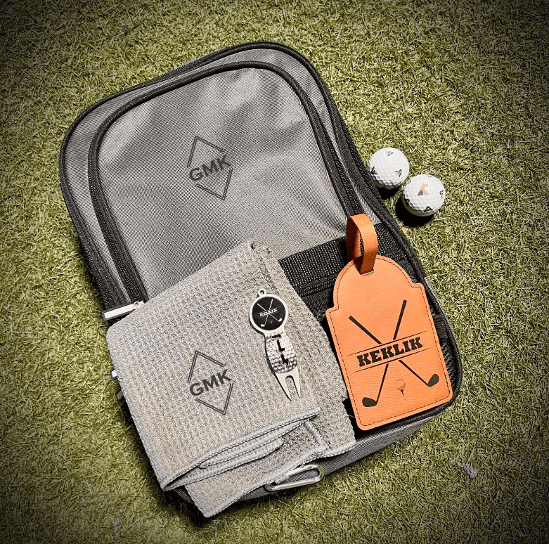 Unique Personalized Golfer&#39;s Go To Gift Set Customized Golf Lasers Gifts for Men by Groovy Guy