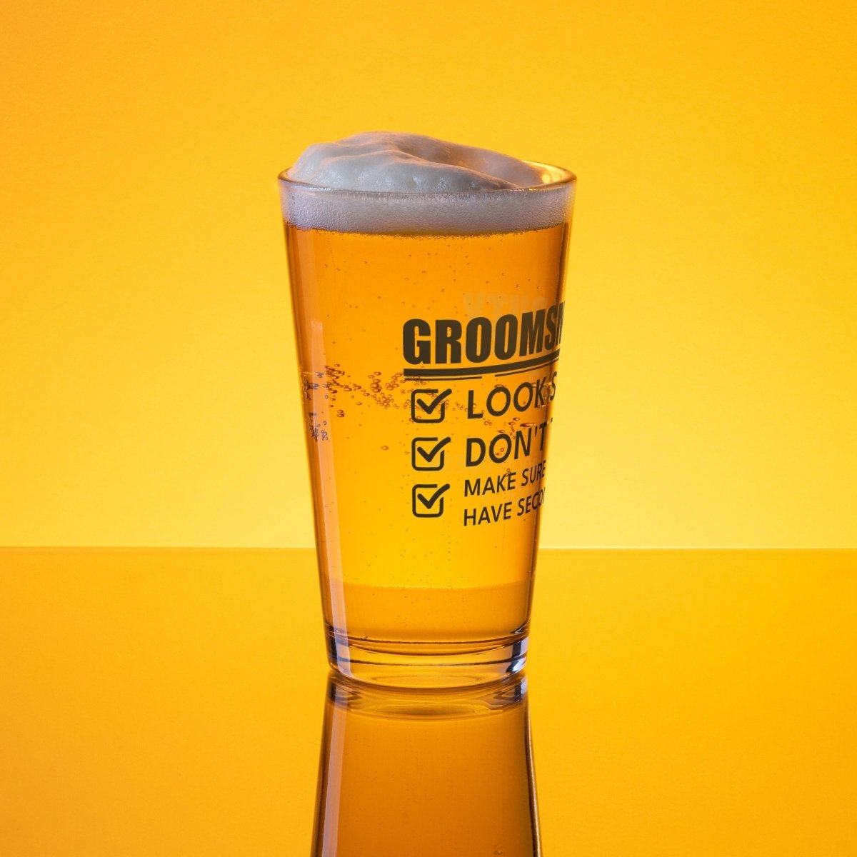 Groomsmen Duty Pint Glass by Groovy Groomsmen Gifts