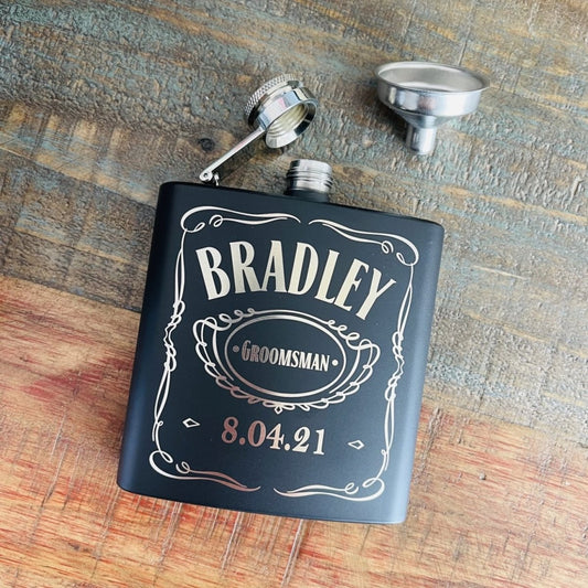 Groomsmen Flasks by Groovy Groomsmen Gifts