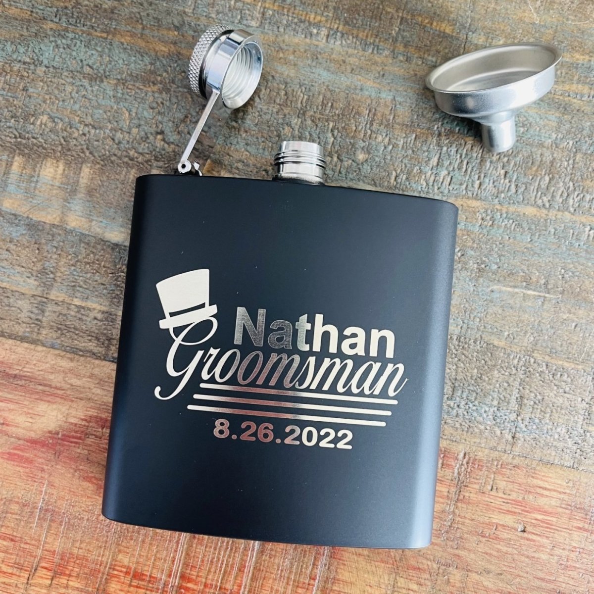 Groomsmen Flasks by Groovy Groomsmen Gifts