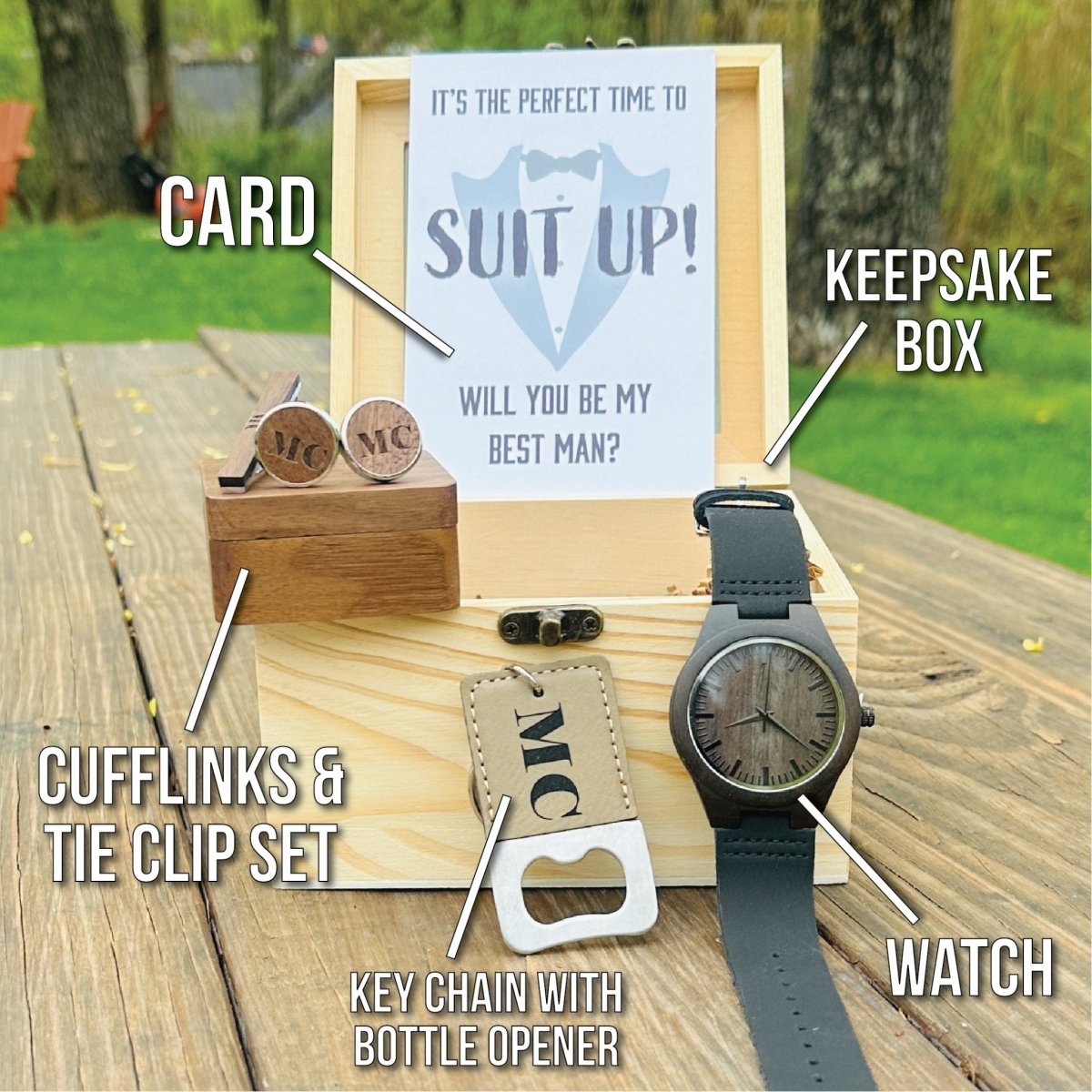 Groomsmen Proposal Groomsmen&#39;s Gratitude: Personalized Proposal Gift Box by Groovy Groomsmen Gifts