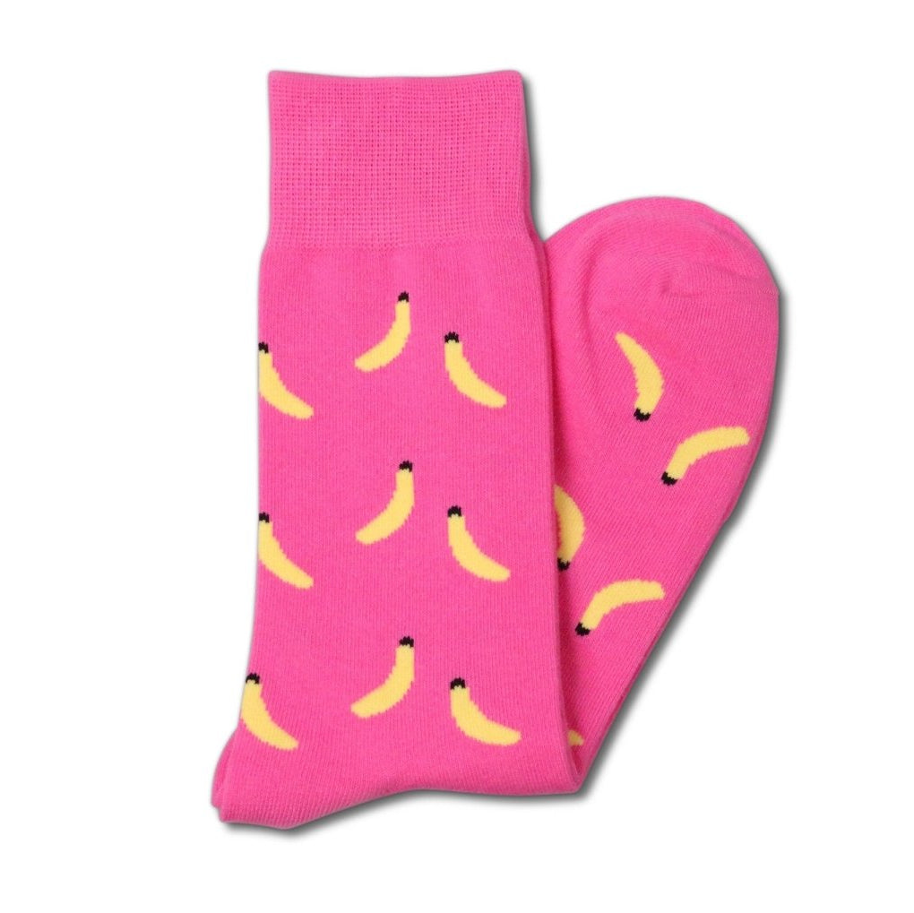Pink Socks with Bananas Pink Socks with Bananas