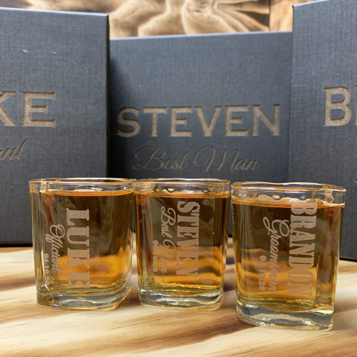 Personalized Groomsmen Shot Glasses Groovy Groomsmen Gifts