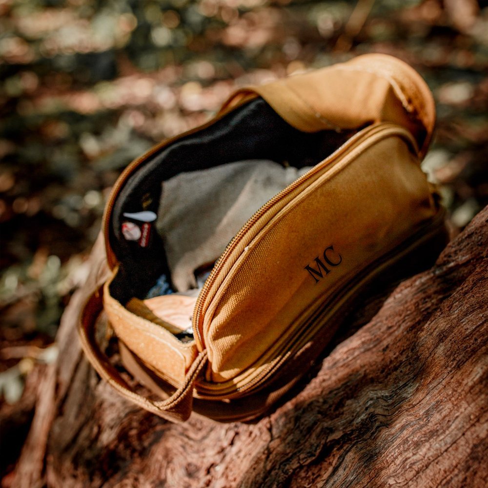 Groovy Threads Personalized Traveler&#39;s Toiletry Bag by Groovy Groomsmen Gifts