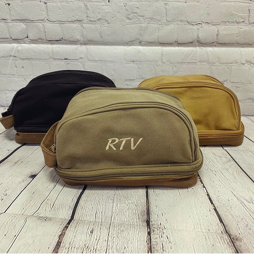 Groovy Threads Personalized Traveler&#39;s Toiletry Bag by Groovy Groomsmen Gifts