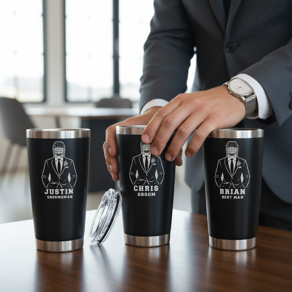 Hat Trick Groomsmen Tumbler