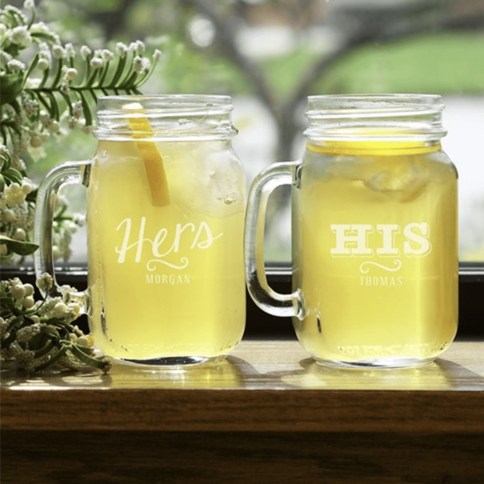 His and Hers Mason Jar