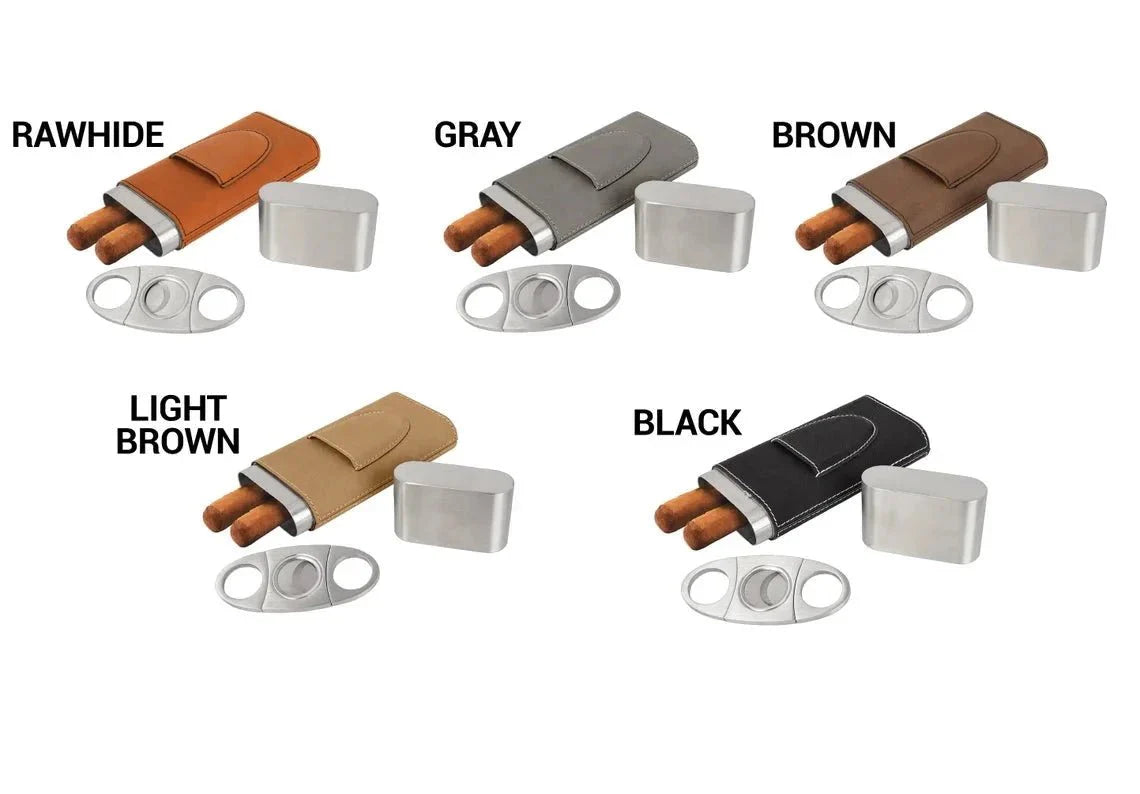 Unique Personalized Cigar Carry Along Customized Cigar Case Gifts for Men by Groovy Guy