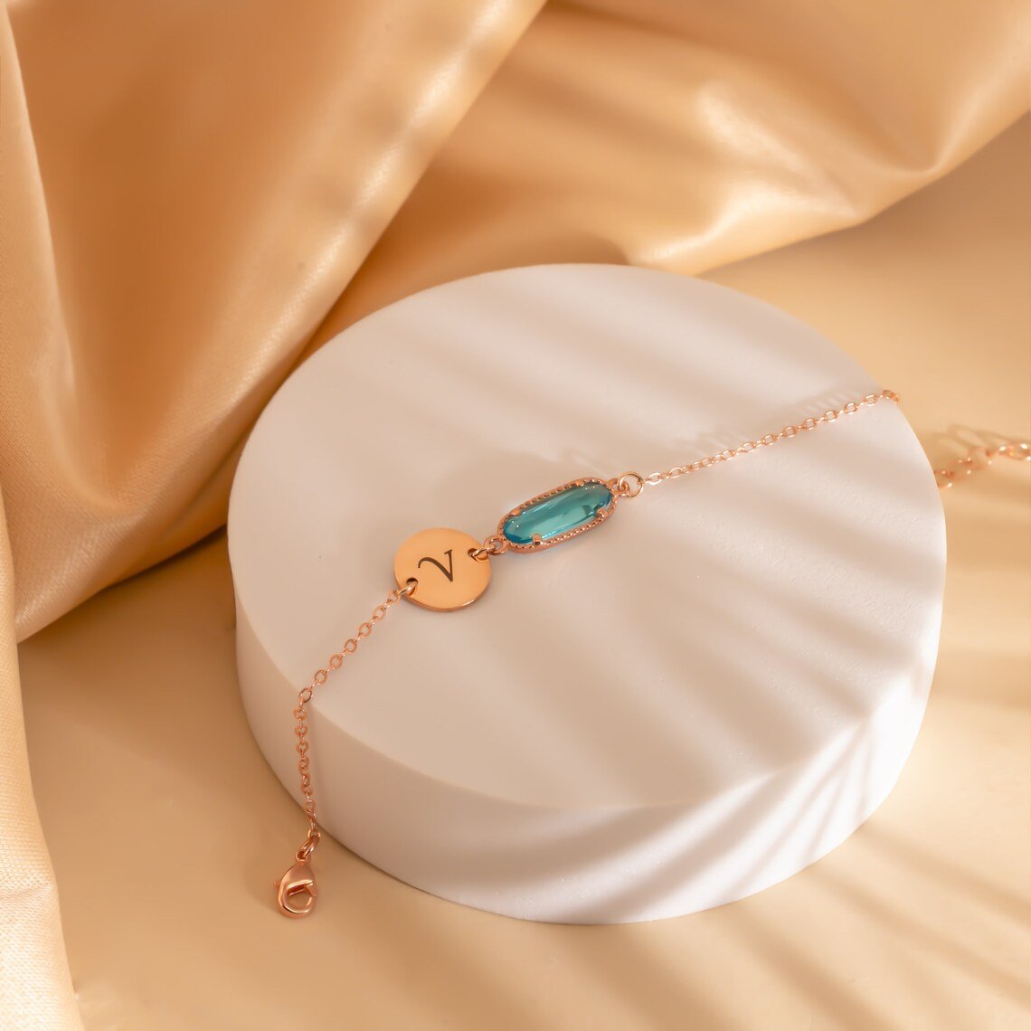 Personalized Custom Birthstone Personalized Bracelet for her, Customized Gifts for Women by Groovy Girl Gifts