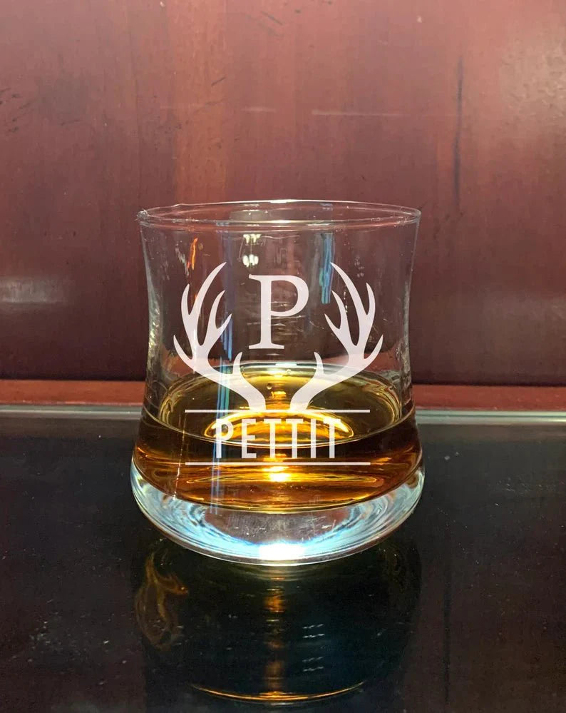 Unique Personalized Tipsy Rye Whiskey Glasses Customized Whiskey Glass Set Gifts for Men by Groovy Guy