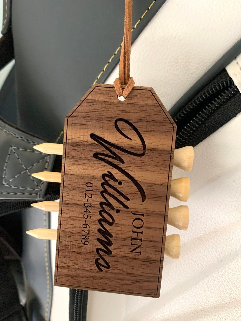 Unique Personalized Bunker Bag Tag Customized Golf Gifts for Men by Groovy Guy