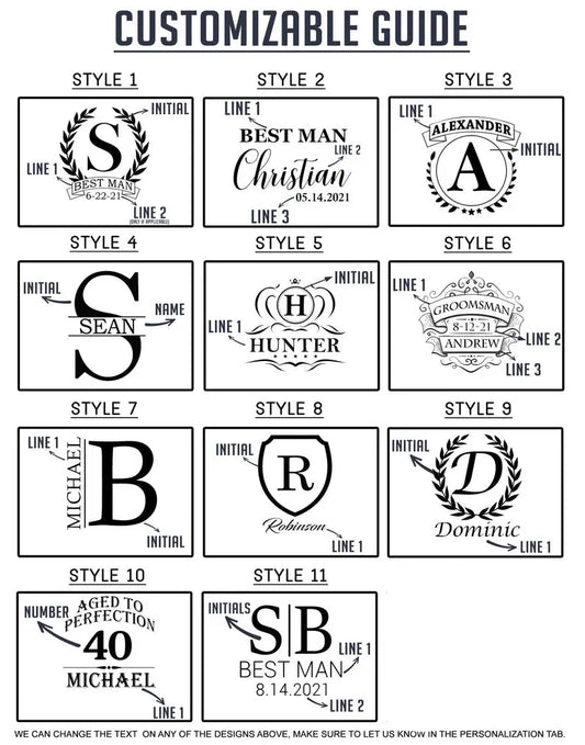 Personalized Decanter and Whiskey Stones Set