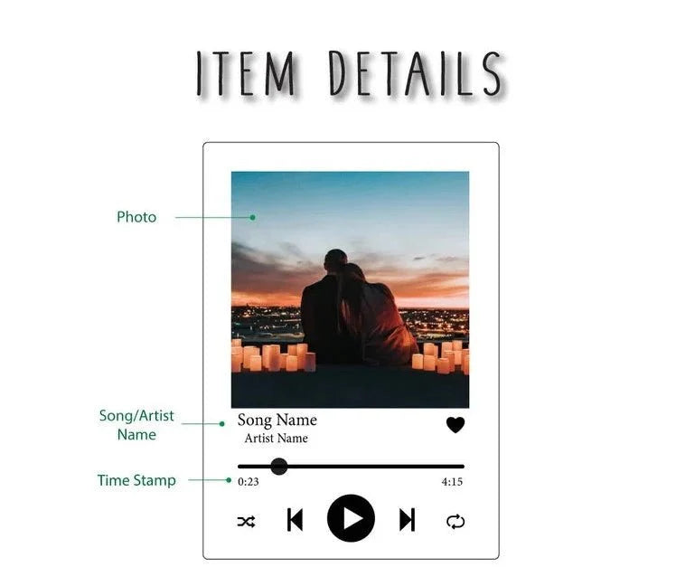 Unique Personalized Personalized Couple Song Plaque Customized Anniversary Gifts for Men by Groovy Guy