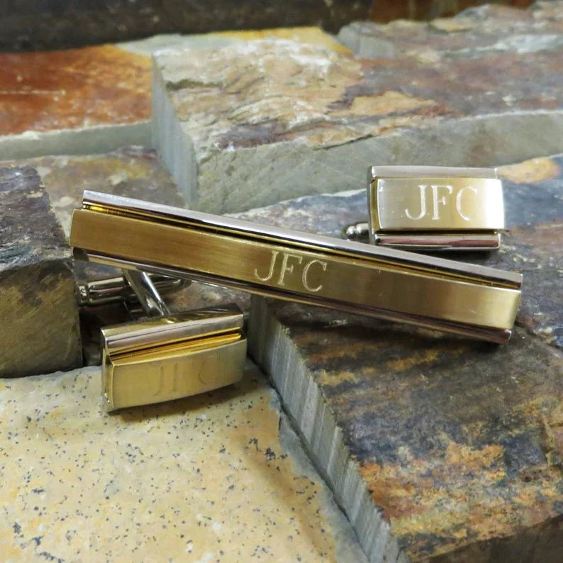 Unique Personalized Gold Links Customized Cuff Links Gifts for Men by Groovy Guy
