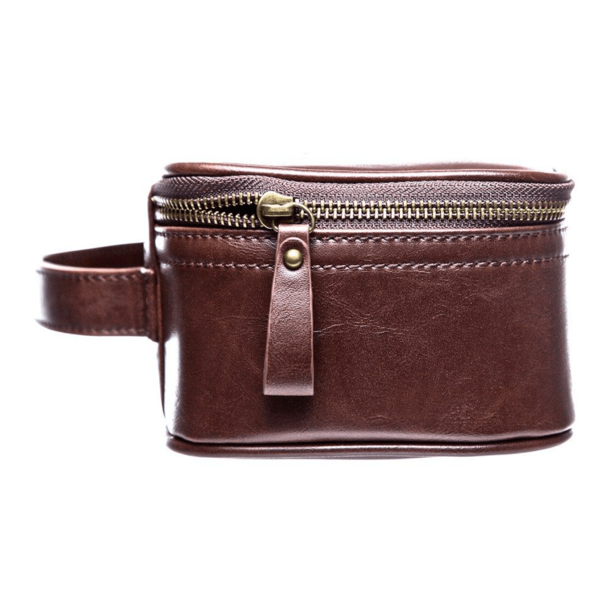 Unique Personalized Leather Shaving Bag Customized Personalized Toiletry Bag Gifts for Men by Groovy Guy