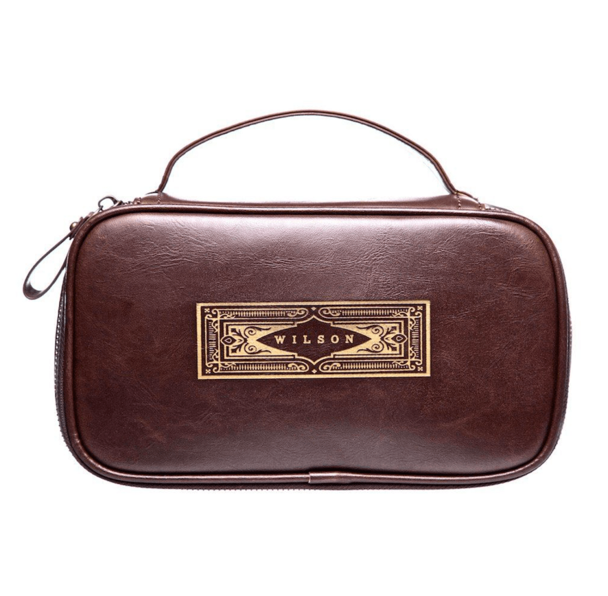 Unique Personalized Leather Shaving Bag Customized Personalized Toiletry Bag Gifts for Men by Groovy Guy