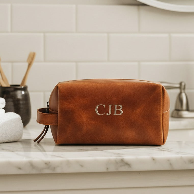 Leather Treasure Toiletry Bag