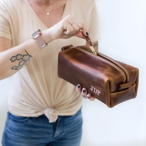 Man Bags Leather Luxe Personalized Men&#39;s Travel Bag by Groovy Groomsmen Gifts