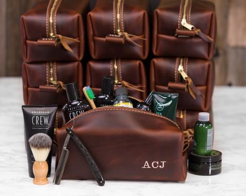 custom men's travel bags Leather Luxe Personalized Men's Travel Bag Standard
