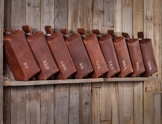 Man Bags Leather Luxe Personalized Men&#39;s Travel Bag by Groovy Groomsmen Gifts