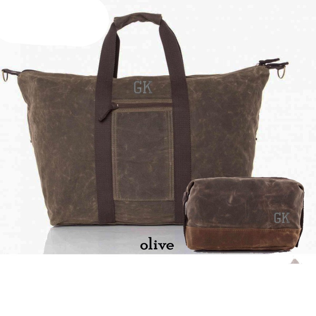 Unique Personalized Wax &amp; Wander Weekender Set Customized Duffel Bags Gifts for Men by Groovy Guy