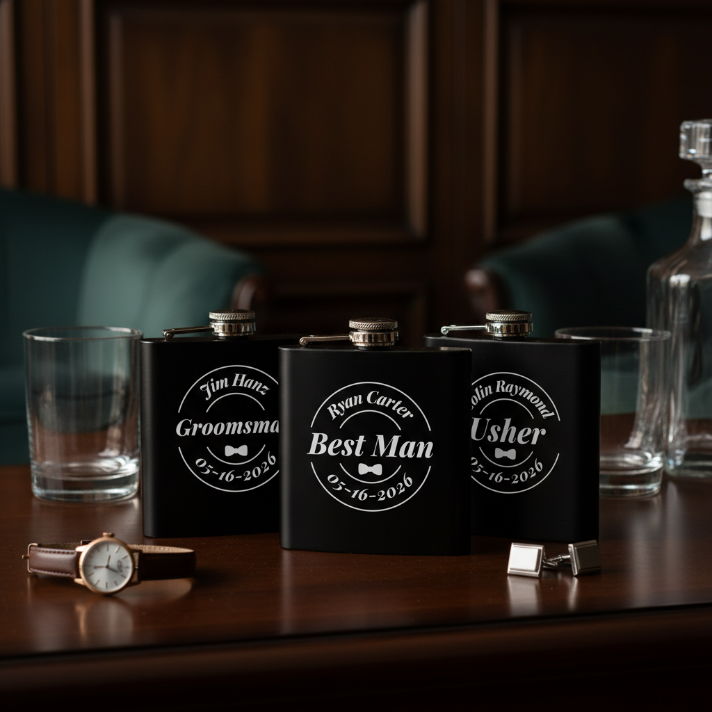 Fine Reserve Grooms Crew Flask