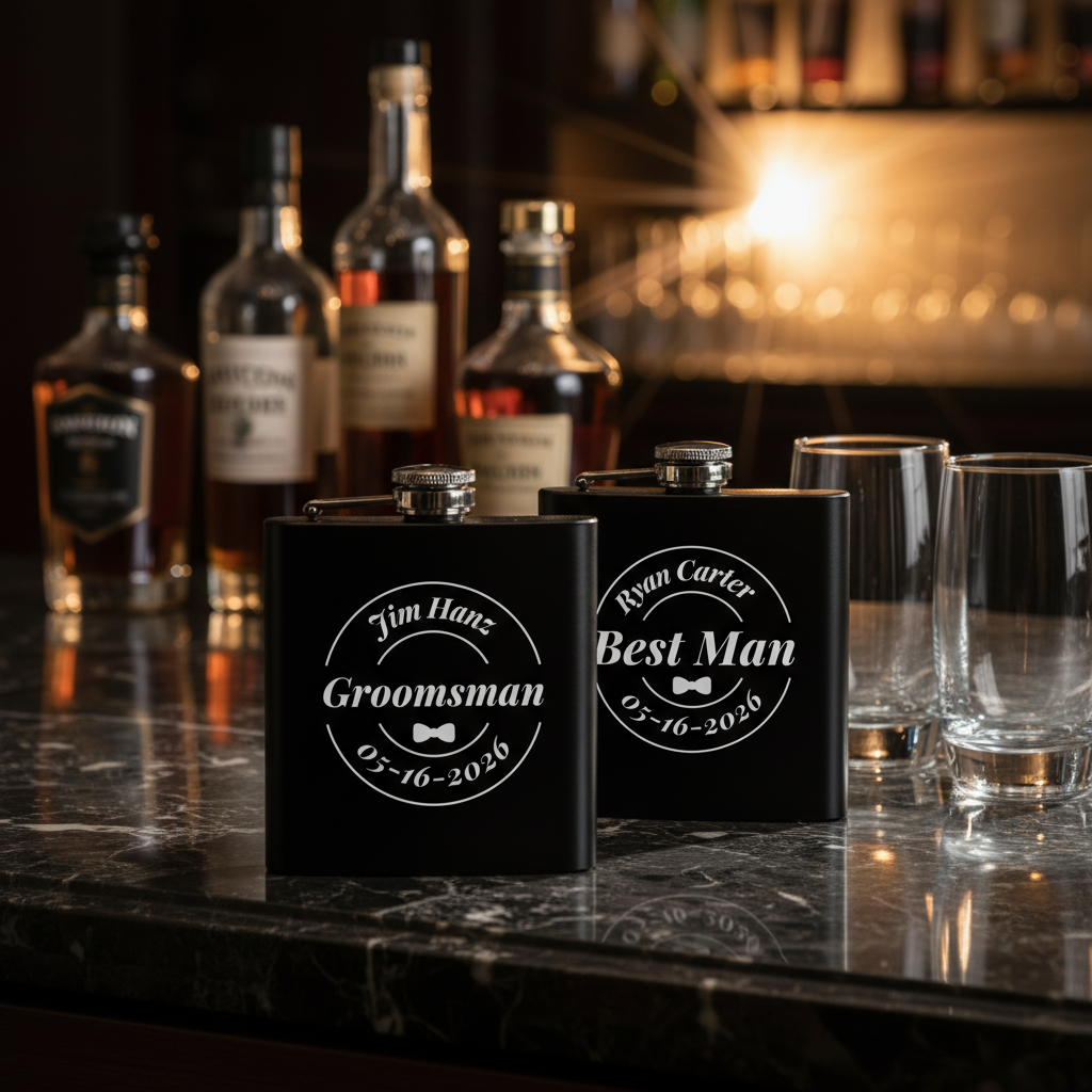 Fine Reserve Grooms Crew Flask