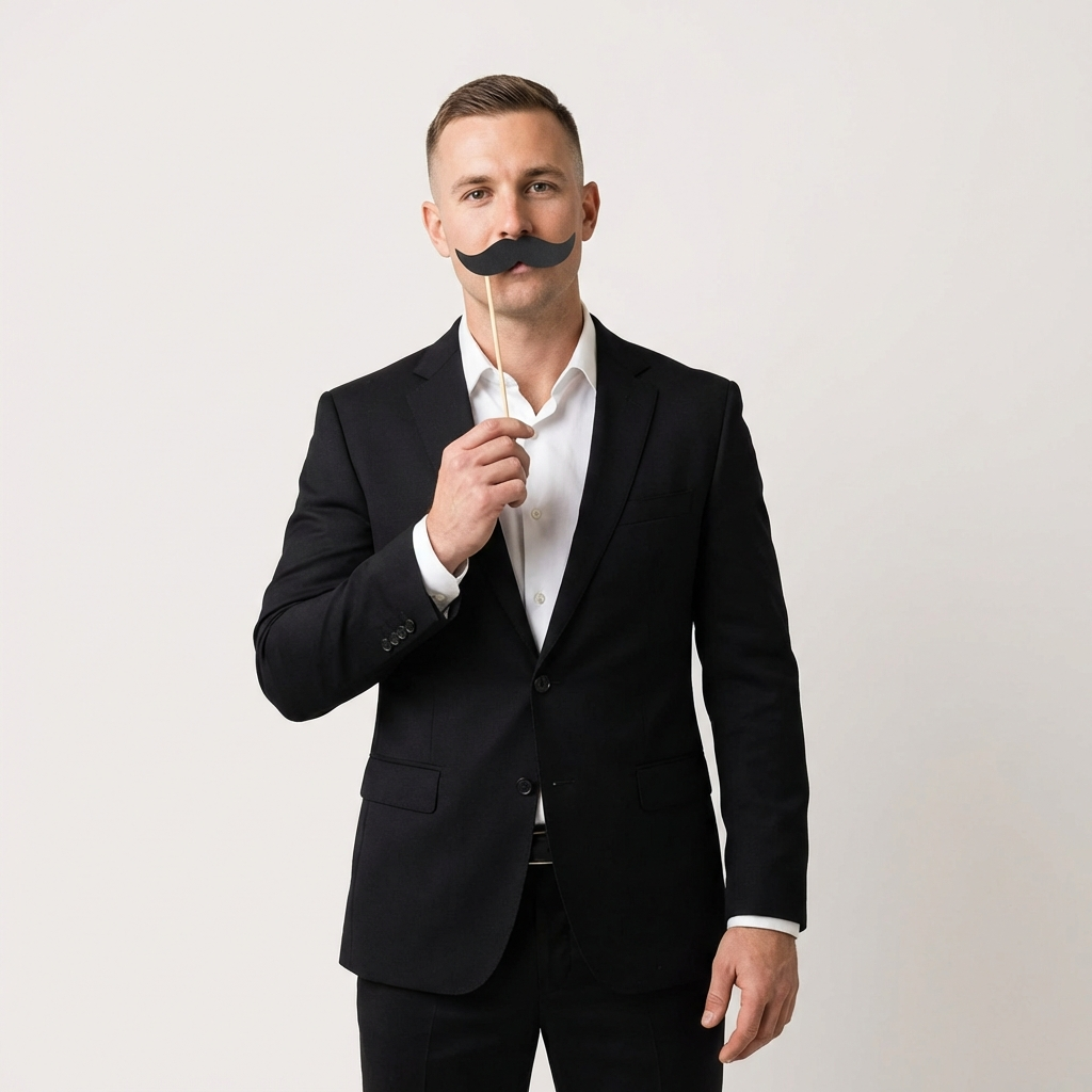 Mustache Groomsman Proposal Box