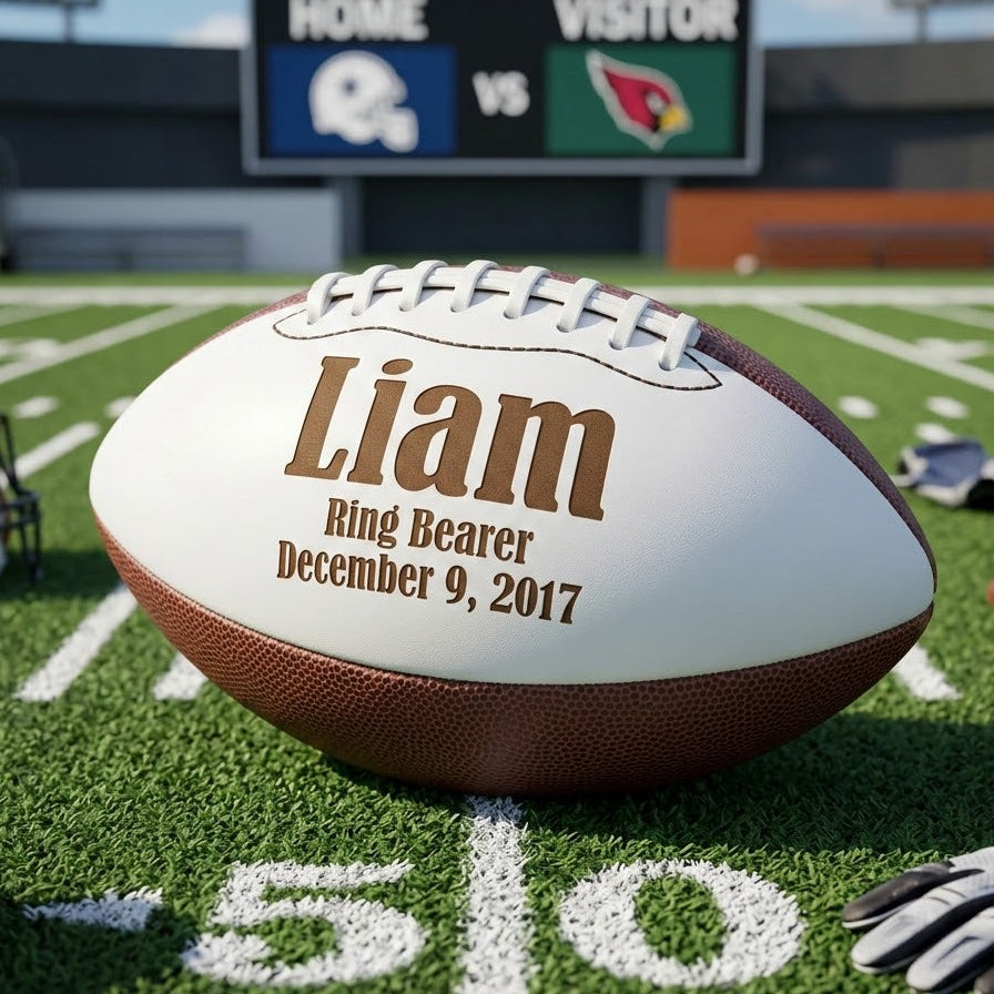 Personalized Pigskin Groomsmen Gift